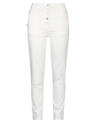 Shop Klixs Woman Jeans Ivory Size 26 Cotton, Elastane In White