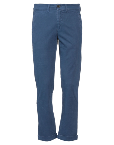 Shop Jeckerson Man Pants Slate Blue Size 30 Cotton, Elastane