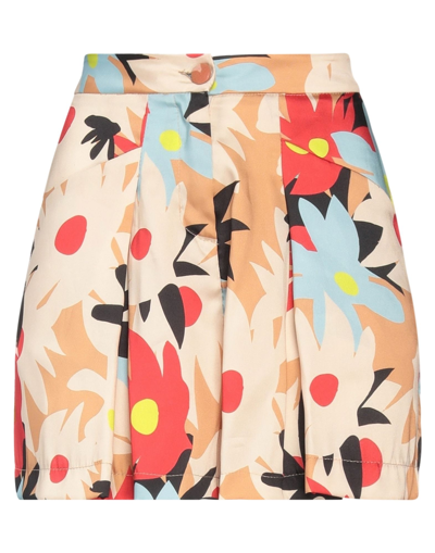 Shop Marc Ellis Woman Shorts & Bermuda Shorts Beige Size 6 Polyester