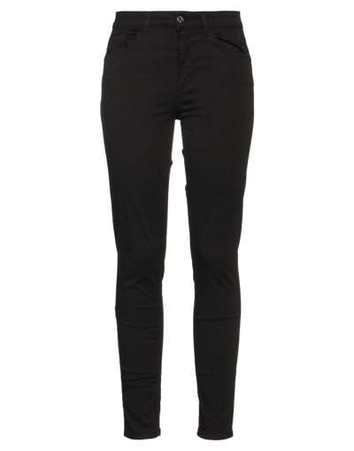 Shop Liu •jo Woman Pants Black Size 33w-30l Cotton, Elastane
