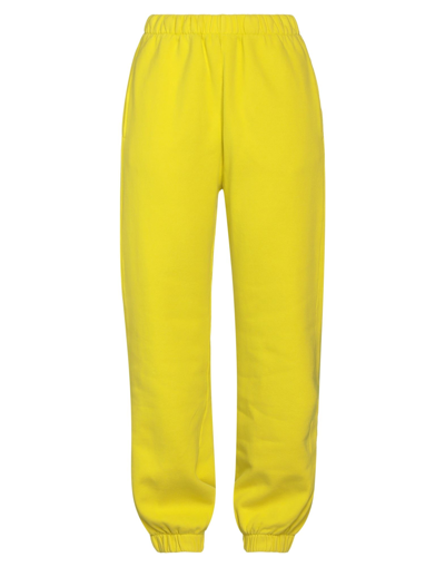 Shop Alessia Santi Woman Pants Yellow Size 4 Cotton
