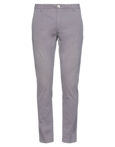 Shop Aglini Man Pants Lilac Size 33 Cotton, Elastane In Purple