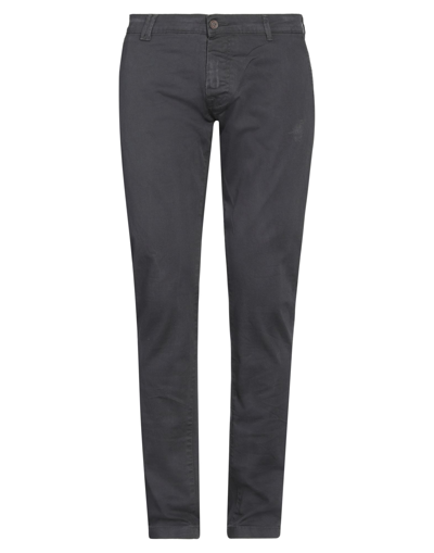 Shop Gaudì Man Pants Lead Size 31 Cotton, Elastane In Grey