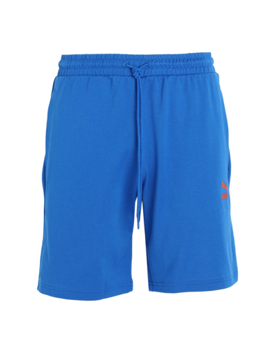 Shop Puma Classics Logo Shorts 8" Baby Tr Man Shorts & Bermuda Shorts Bright Blue Size Xxl Cotton, Polyes