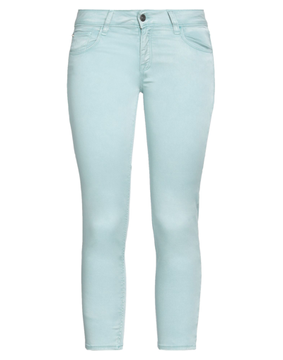 Shop Cycle Woman Cropped Pants Sky Blue Size 31 Lyocell, Cotton, Elastane