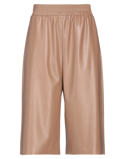 Shop Pinko Woman Shorts & Bermuda Shorts Light Brown Size 10 Polyester, Polyurethane In Beige