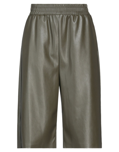 Shop Pinko Woman Shorts & Bermuda Shorts Military Green Size 10 Polyester, Polyurethane