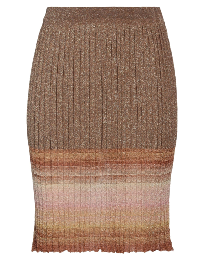Shop Momoní Woman Mini Skirt Copper Size M Viscose, Polyester In Orange