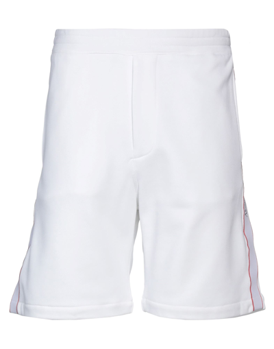 Shop Alexander Mcqueen Man Shorts & Bermuda Shorts White Size M Cotton, Polyester