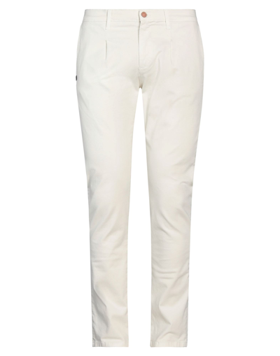 Shop Grey Daniele Alessandrini Man Pants Ivory Size 33 Cotton, Elastane In White