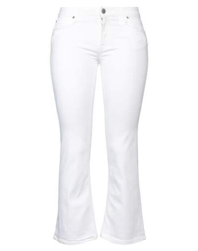 Shop Haikure Woman Jeans White Size 26 Cotton, Elastomultiester, Elastane