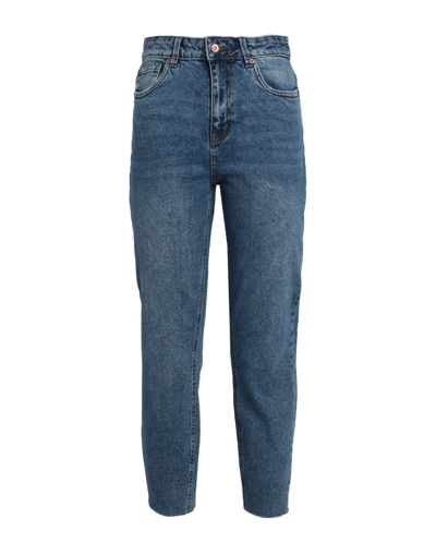 Shop Vero Moda Woman Jeans Blue Size 27w-30l Cotton, Recycled Cotton, Elastane