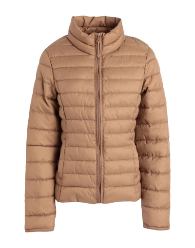 Shop Only Woman Puffer Camel Size Xs Nylon In Beige