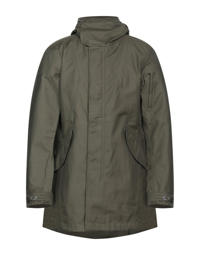 Shop Spiewak Man Overcoat & Trench Coat Dark Green Size Xl Cotton, Nylon