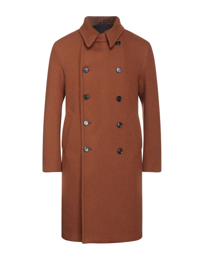 Shop Paltò Man Coat Tan Size 38 Wool, Polyamide In Brown