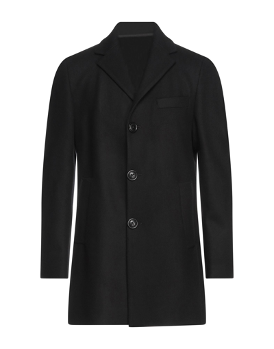 Shop John Barritt Man Coat Black Size 44 Wool, Polyamide