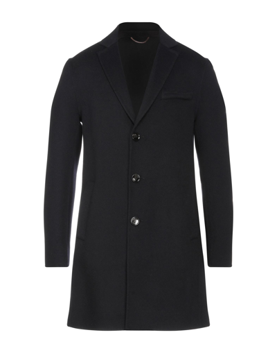 Shop Paltò Man Coat Midnight Blue Size 46 Wool, Nylon, Cashmere