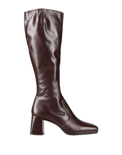 Shop Chie Mihara Woman Knee Boots Dark Brown Size 8 Soft Leather