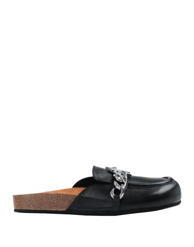Karl Lagerfeld Odessa Kl Chain Mule Woman Mules & Clogs Black Size 7 Bovine Leather In Black