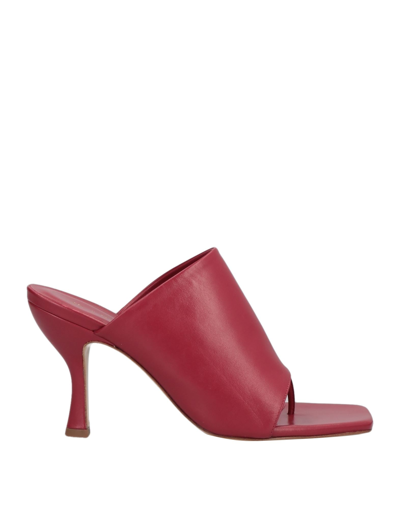 Shop Gia X Pernille Teisbaek Woman Thong Sandal Brick Red Size 7 Soft Leather