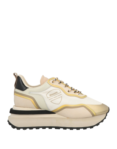 Blauer Sneakers In Beige