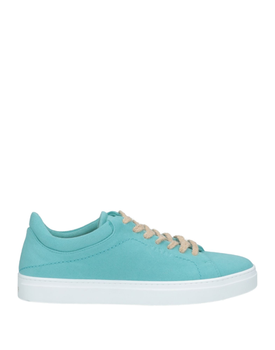 Shop Yatay Woman Sneakers Turquoise Size 8 Textile Fibers In Blue
