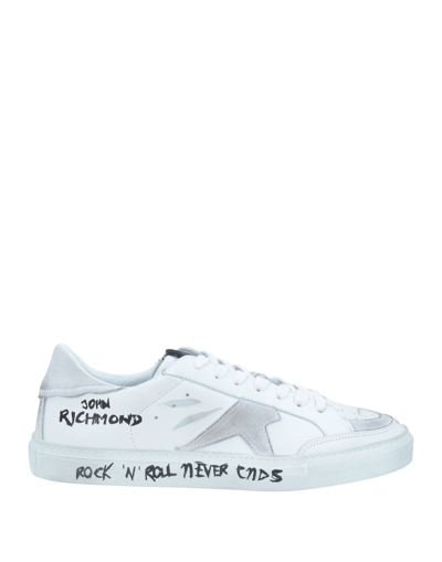 Shop John Richmond Man Sneakers White Size 9 Calfskin