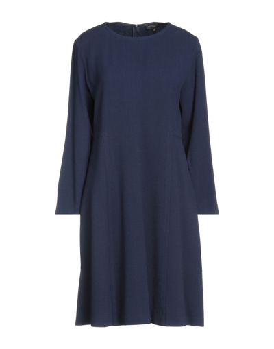 Shop Antonelli Woman Short Dress Midnight Blue Size 6 Viscose, Virgin Wool, Elastane