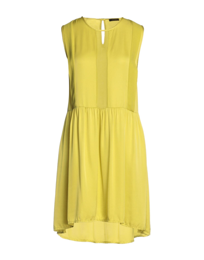 Shop Fracomina Woman Mini Dress Acid Green Size M Viscose