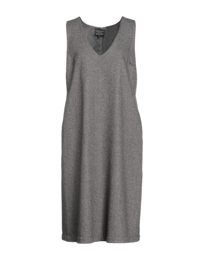Shop Alessia Santi Woman Midi Dress Lead Size 8 Wool, Polyester, Polyamide, Elastane In Grey