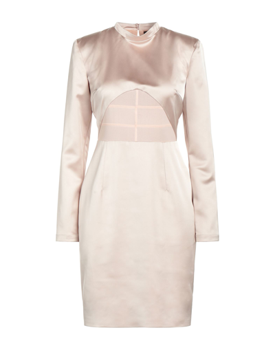 Shop Marc Ellis Woman Mini Dress Beige Size 6 Polyester, Elastane