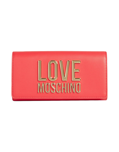 Shop Love Moschino Wallets In Red