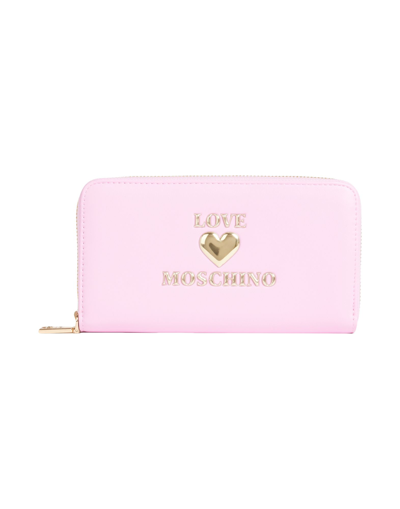 Shop Love Moschino Woman Wallet Pink Size - Polyurethane