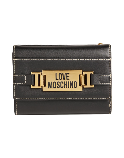 Shop Love Moschino Woman Wallet Black Size - Polyurethane
