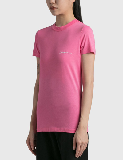 Shop Jacquemus Brodé T-shirt In Pink