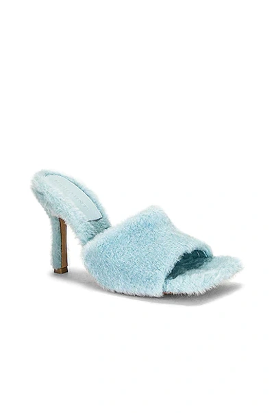 Shop Bottega Veneta Cozy Stretch Mule Sandals In Pale Blue