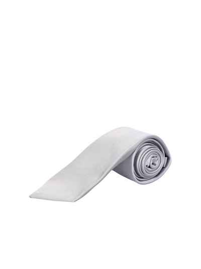 Shop Kiton Silk Lined Tie In Grey