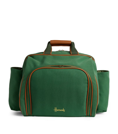 Shop Harrods Logo Picnic Bag For 4 In Green