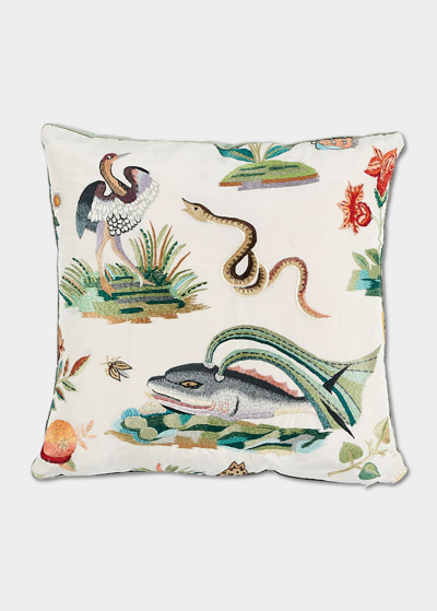 Shop Schumacher Royal Silk Embroidery 14" Pillow
