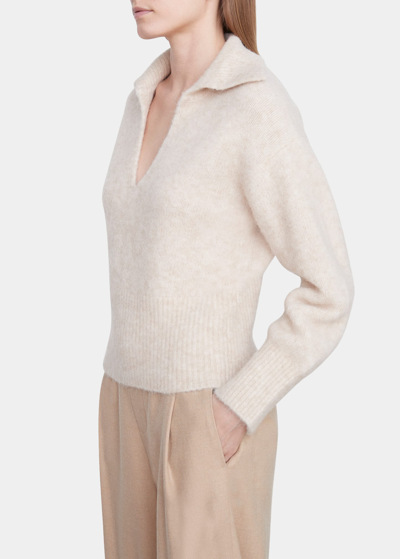 Shop Vince Brushed Alpaca Wool Blend Sweater In Sand Dune