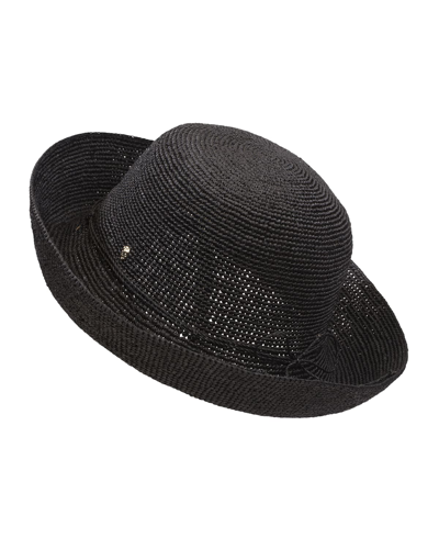 Shop Helen Kaminski Provence Raffia Hat In Charcoal