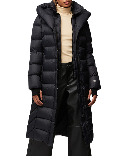 Shop Soia & Kyo Talyse Long Puffer Coat In Black