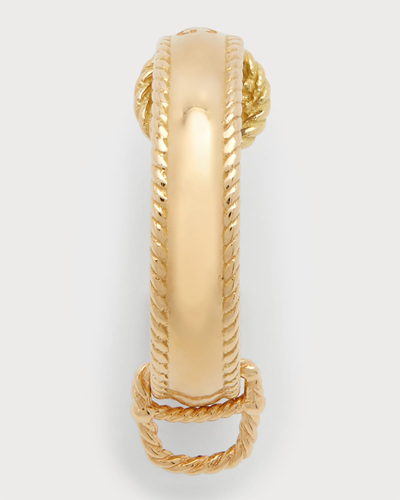 Shop Dolce & Gabbana Yellow Gold Half Moon Earring, Single