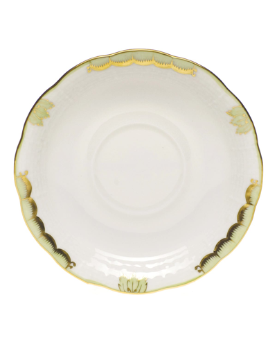 Shop Herend Princess Victoria Saucer In Green