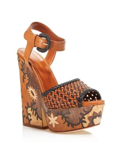 Shop Sergio Rossi Atlantique Platform Ankle Strap Sandals In Brown