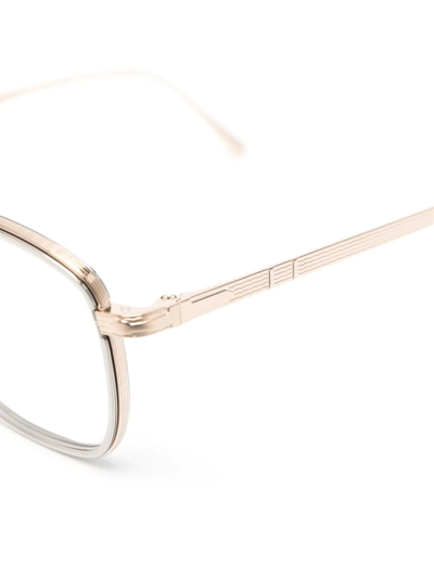 Shop Persol Square-frame Optical Glasses In Gold