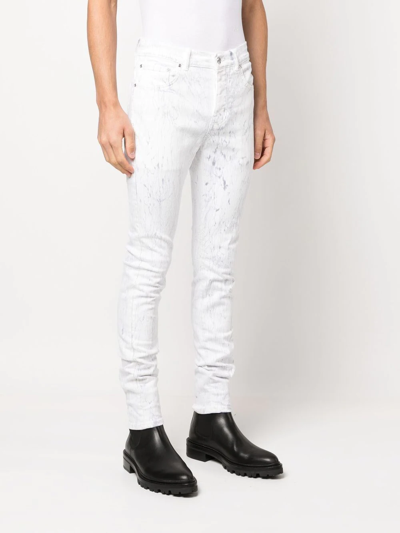 Shop Purple Brand Hydro Skinny-fit Jeans In Weiss