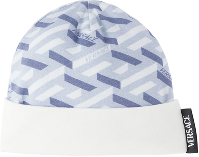 Versace , La Greca Baby Cap, Light Blue+white, S-42 | ModeSens