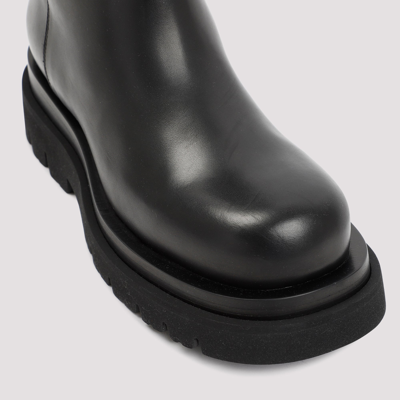 Shop Bottega Veneta Lug Knee Boot Shoes In Black