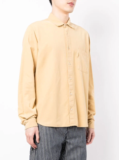 Shop Ymc You Must Create Curtis Organic Cotton Shirt In Yellow